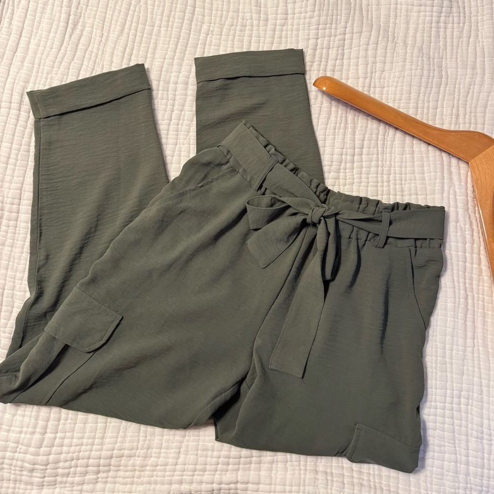 Joe B Paper Bag Tie Waist Pants